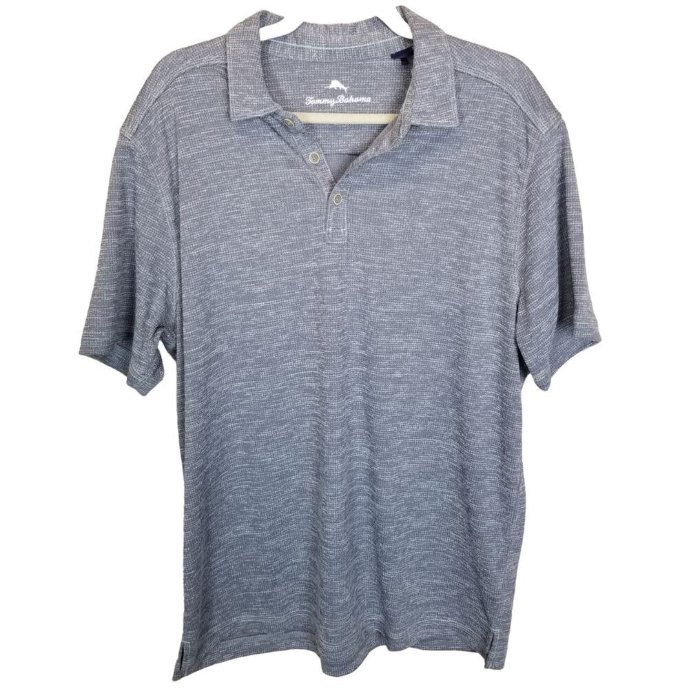 Tommy Bahama Mens Polo SHirt Size L Stretch Minimalist Resortwear Preppy Classic